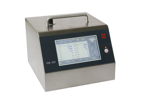 comprar Fluxo do contador 50LPM da partícula de poeira do laser Y09-350 com a tela da cor 7inch online manufacture